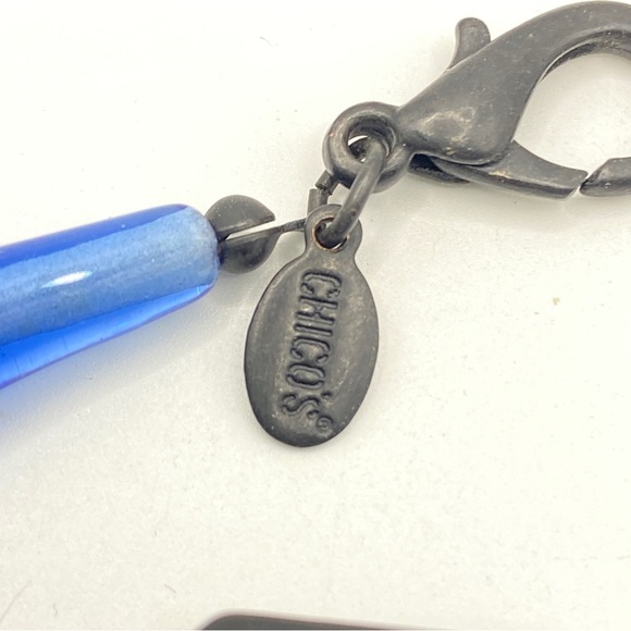 CHICO’S Blue Glass Beads Necklace - Picture 3 of 5